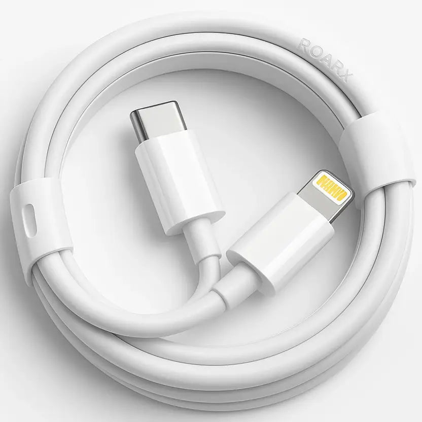 ZXRO  ORIGINAL Lightning Cable 2.1 A 1 m Lightning Cable For Fast Charging  (Compatible with apple iphone X Series/11 Series/12 Series/13 Series/14 Series, White, One Cable)